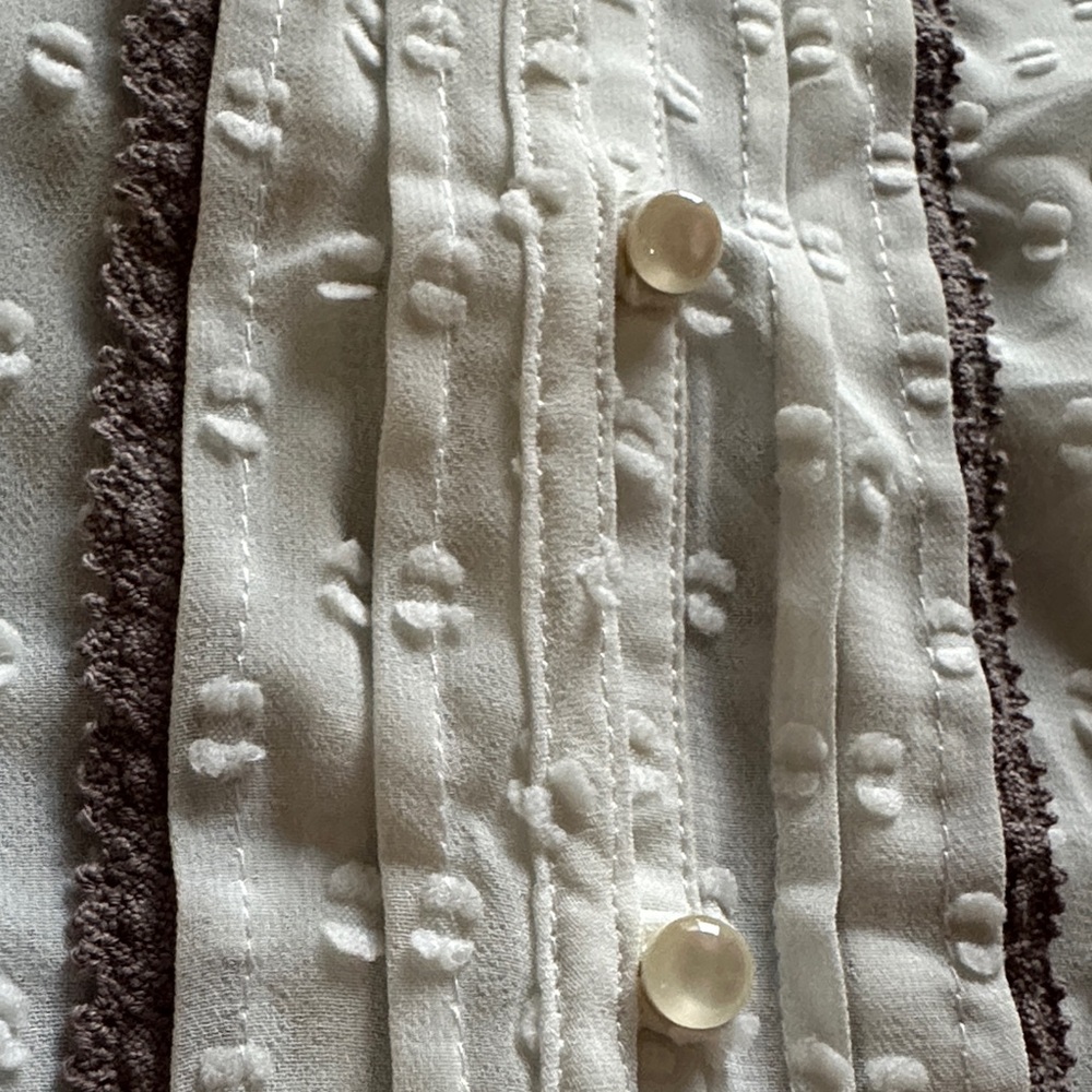 NWT Matilda Jane Cream Button-Up Blouse - Picture 8 of 9